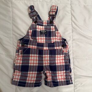 Oshkosh B’gosh Plaid Overalls 9 mo